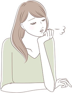 悩んでる女の人のイラスト